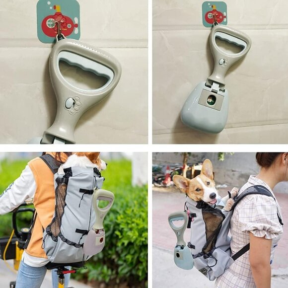 Portable Long Handle Dog Pooper Scooper without Smell for Walks,Sturdy 1 Set - Picture 5 of 12